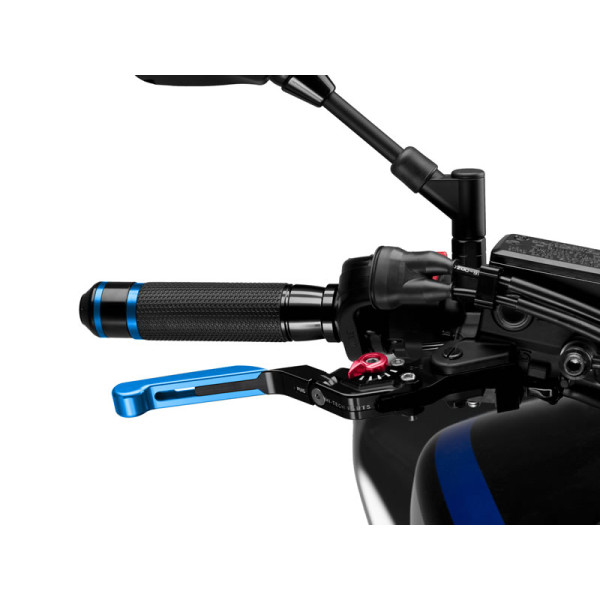 Puig Extendable Folding V3 Brake (Blue Extender With Blue Selector) Red